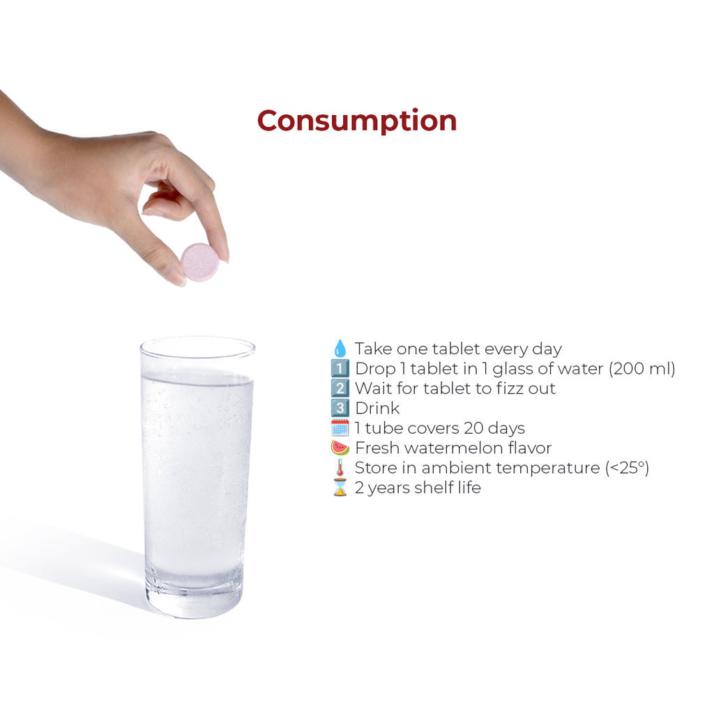 SKINCARE FORMULA - Effervescent Tablets (1 Tube with 20 Tablets)